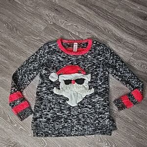 Womens Holiday battery operated Santa sweater. Sz medium 8-10